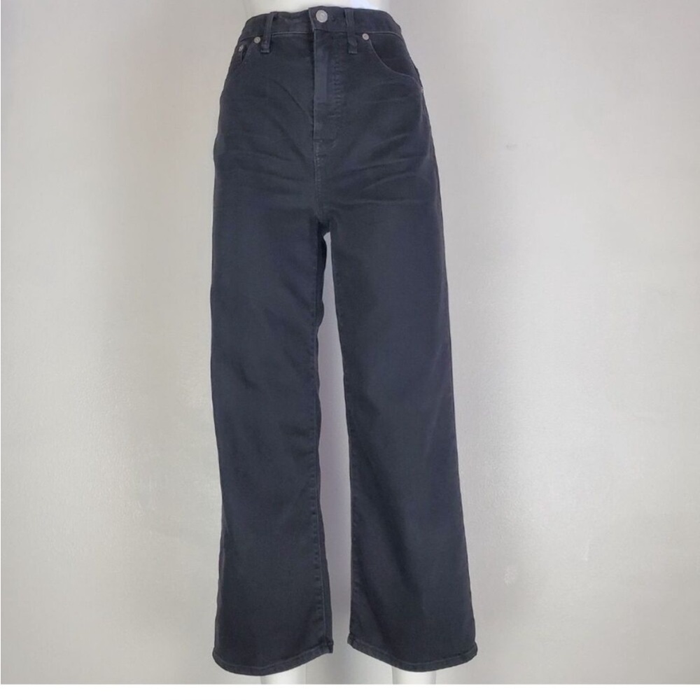 Madewell Black Slim Wide Leg Crop Jeans size 28